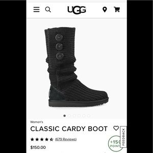 New UGG classic Cardy boots size 6
